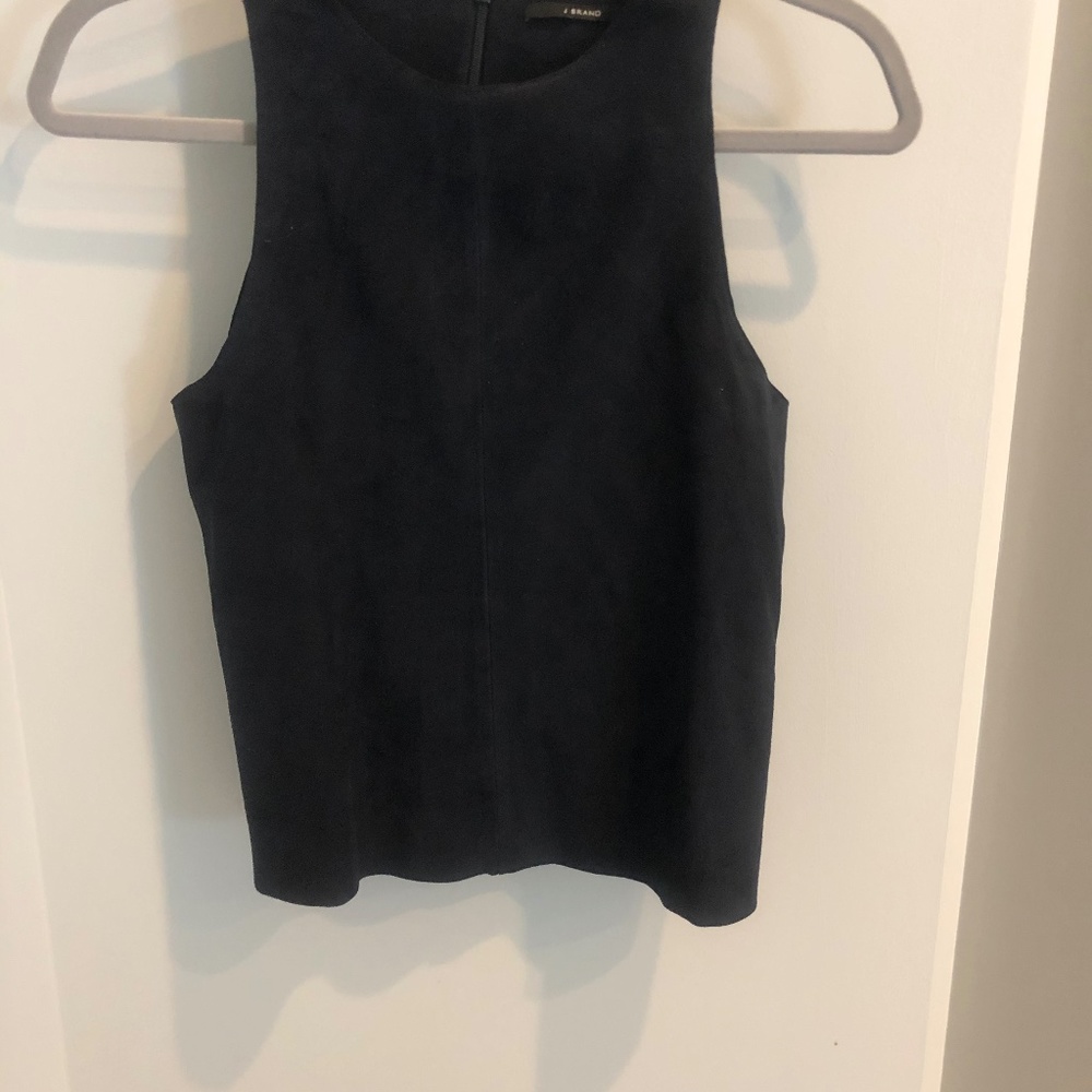 J Brand suede sleeveless top